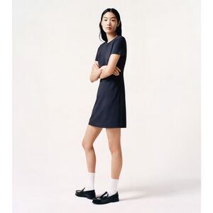 Theory Sheath Dress in Good Wool - Nocturne Navy